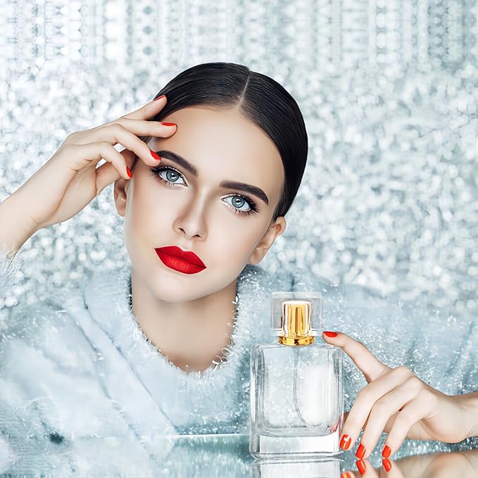 Refillable Perfume Bottle 2 Pack Glass Perfume Spray Bottle 50ml 1.7oz Large Empty Travel Perfume Atomizer Refillable,Replacement Perfume Bottles for Women Men