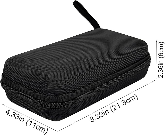 Universal Portable Hard EVA Carrying Case for Power Bank External Hard Drive Cell Phone USB Charging Cable Cord, Shockproof Protective Electronic Organizer Zipper Enclosure -Black