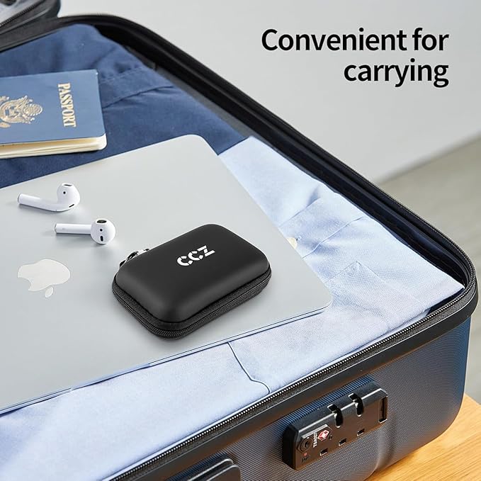 2 Pack KZ ZS10 Pro IEM Case for in Ear Monitor, CCZ ZC02 Earbuds Case with Carabiner, EVA Travel Storage Bag for CCA CRA, Shure SE215, Moondrop Chu, CCZ Melody, KBEAR KS1, TANGZU, IEM Cable, Ear Tips