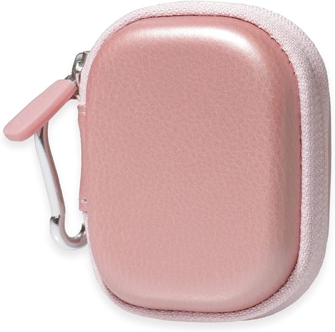 Case for TAGRY X08 Bluetooth Headphones True Wireless Earbuds 60H, mesh Pocket for Charge Cable (Rose Gold)
