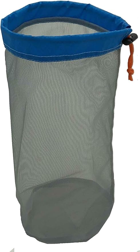 Alemon Mesh Stuff Sack, Drawstring Ditty Bags Storage Pouch Bag Stuff Sacks for Backpacking Travel Camping Hiking, Ultralight, Small to XXlarge Set of 5