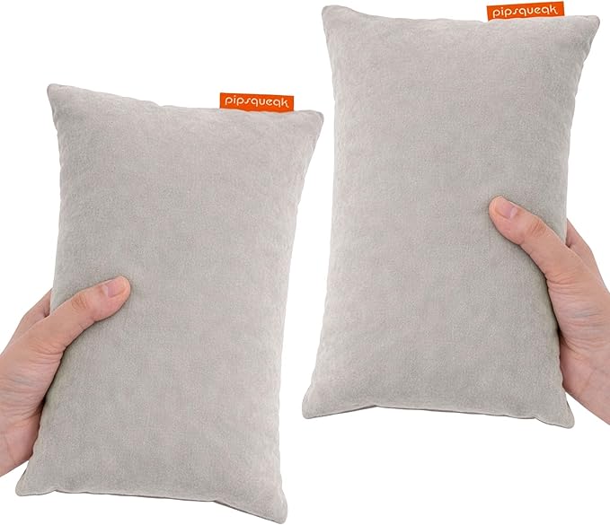 Pipsqueak Microfiber Pillow - Small, Mini, Tiny - 11 x 7 in - Perfect for Travel, Cars, Airplanes, Camping, Dogs, Toddlers, Kids, Lumbar, Knees and Neck - Ages 2 Yrs and Up