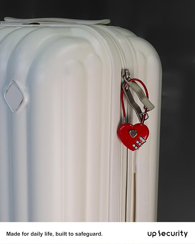 Small Combination Padlock, Cable Locks with Combination, Cute Padlock with Number, Combo Cable Lock for Luggage, Suitcase, Gym Locker, Backpack Zipper, Bag, Toolbox, Helmet, Travel Safe