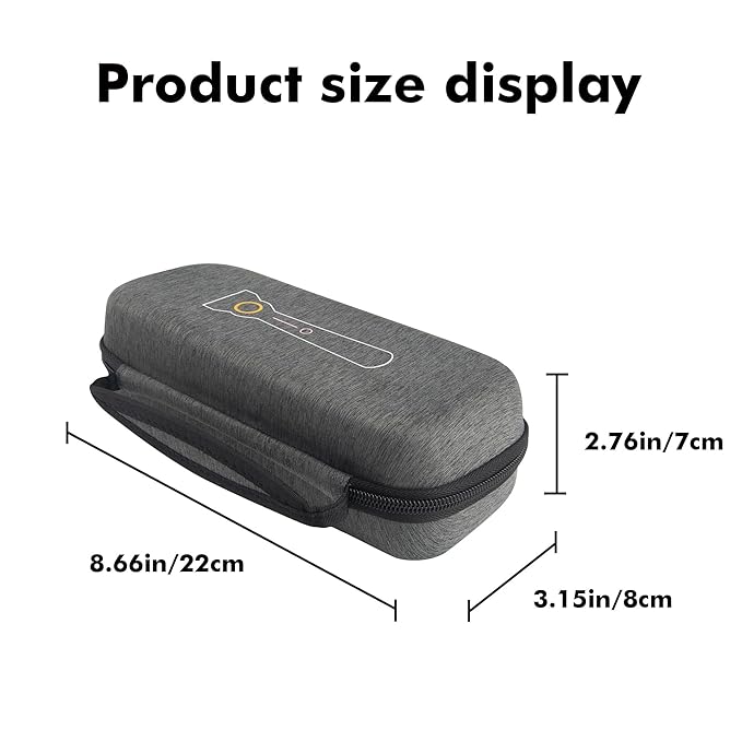 EVA Slim Hard Case Compatible with Gillette Heated Razor and Accessories, Shockproof Travel Storage Box for Charging Dock, Charger, Razor Refills, Protective Divider, Portable Carrying Handle