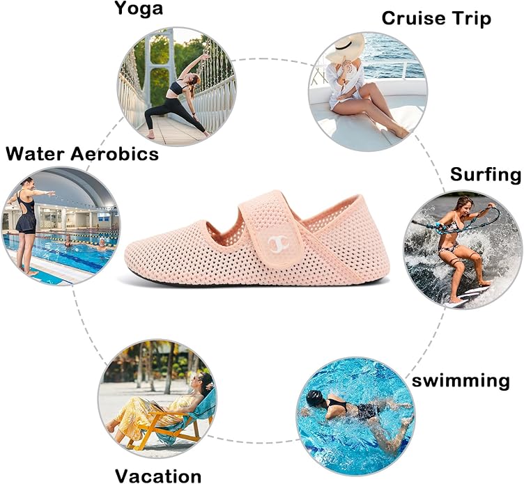 Water Shoes for Women Men Barefoot Beach Swim Aqua Socks Summer Wide Slides Sandals Quick Dry Pool River Sea Sock Shoes