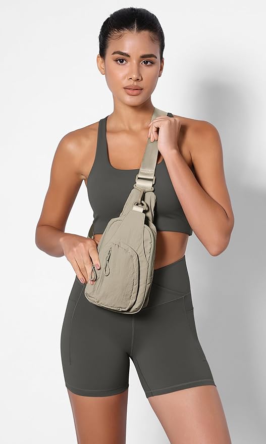 ODODOS Sling Bag with Adjustable Straps Crossbody Chest Bag Lightweight Backpack for Casual Traveling Hiking