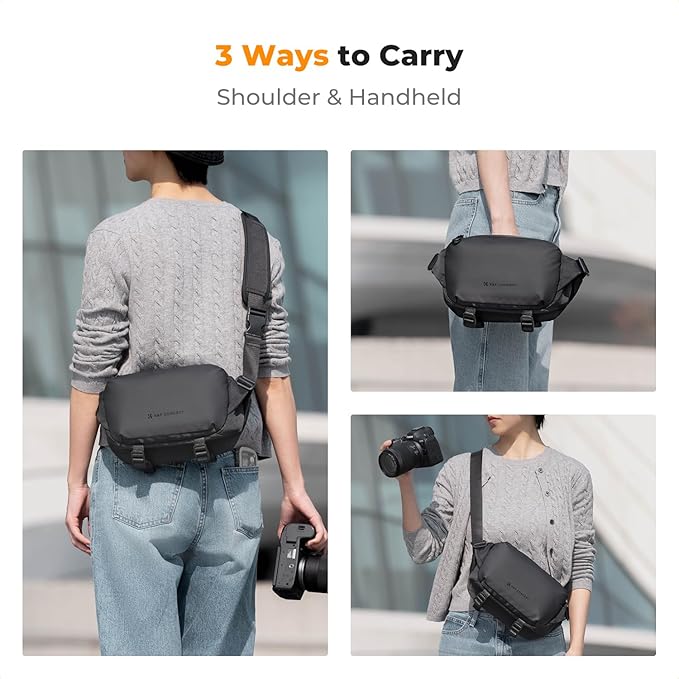 K&F CONCEPT Camera Sling Bag Crossbody Bag Waterproof Camera Shoulder Backpack DSLR/SLR/Mirrorless Camera Case