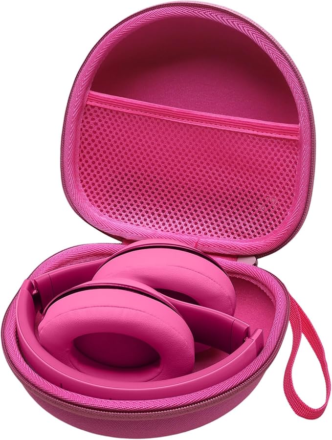 Headphone Headset Case for Beats/JBL/JLab/TOZO/BERIBES/Picun/KVIDIO Noise Cancelling Over-Ear Foldable Headphone (Rose)