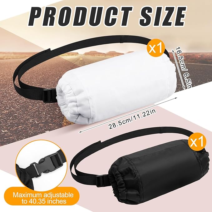 Cozypower 2 Pcs Football Hand Warmers Pouch Hand Muff Sports Pouch with Zipped Pocket and Adjustable Waist Strap Youth Kids Size Sports Warmer for Football, Baseball