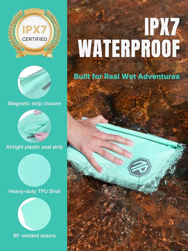 niphean IPX7 Waterproof Fanny Pack with Magnetic One-Hand Closure, Durable Waterproof Dry Bag, for Kayaking, Paddle Boarding, Beach Cruise Essentials, 2.5L Phone Pouch Dry Bags for Men Women