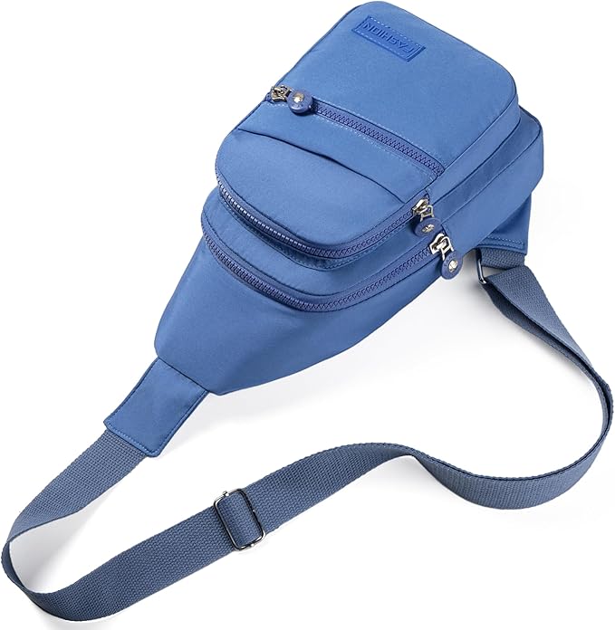 Banelu Small Sling Backpack Crossbody Bags for Women Men, Small Sling Bag Cross Body Bag Fanny Packs Crossbody Purses - Blue