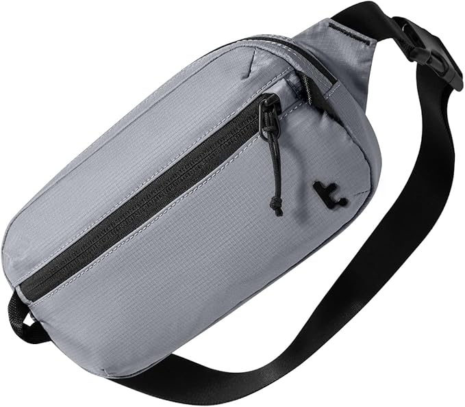 tomtoc 1.5L Sling Bag with RFID Blocking, Crossbody Bag Minimalist Chest Shoulder Pack for Men and Women, Water-resistant Lightweight Casual Waist Fanny Pack for Travel, Daily Use