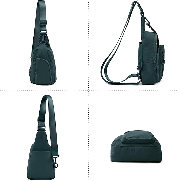 ODODOS Sling Bag with Adjustable Straps Crossbody Chest Bag Lightweight Backpack for Casual Traveling Hiking