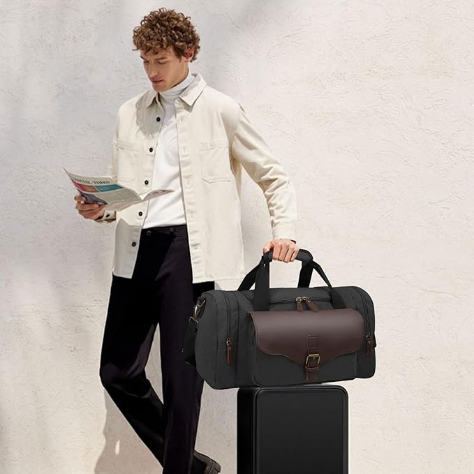 22L Lightweight Travel Duffle Bag - Approved Under Seat Carry-On, Multi-Pocket Weekender Gym Bag with Adjustable Straps, Unisex Overnight Bag for Men & Women