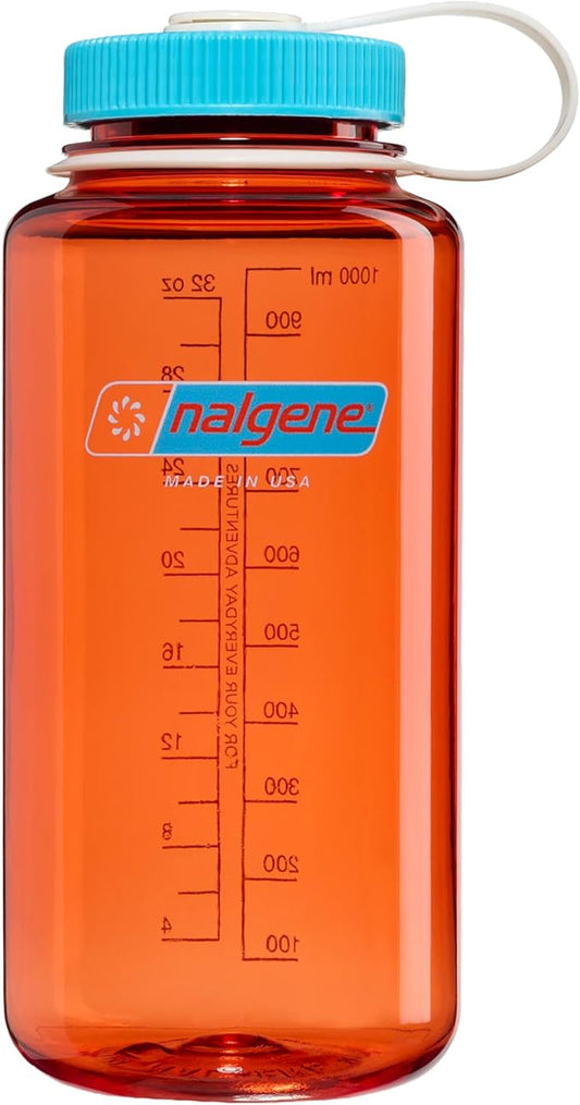 Nalgene 32 oz Wide Mouth Water Bottle | BPA-Free, Durable & Leak Proof, Lightweight Bottle for Hiking & Gym, Work & Travel