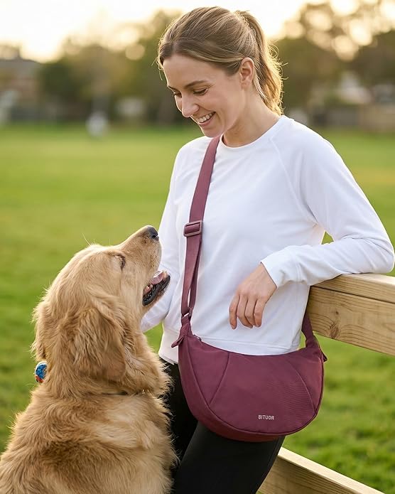Crossbody Bag Lightweight Water Resistant Shoulder Bag Anti-Theft Handbag for Travel Daily Work Shopping