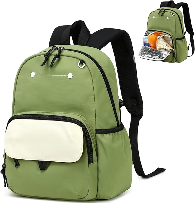 BTOOP Kids Backpack for Boys Girls 3-6, Preschool Kindergarten Backpack with Insulated Lunch Compartment & Chest Strap, Cute Lightweight School Travel Bag Fits A4 Folder