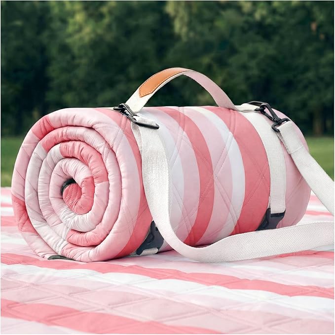 Waterproof Beach Blanket Picnic Outdoor Camping Mat Teen Teenage Tween Sweet Girl Birthday Kid Young Women Daughter Goddaughter College Students 8 9 10 12 13 14 16 17 19 Year Old Pink