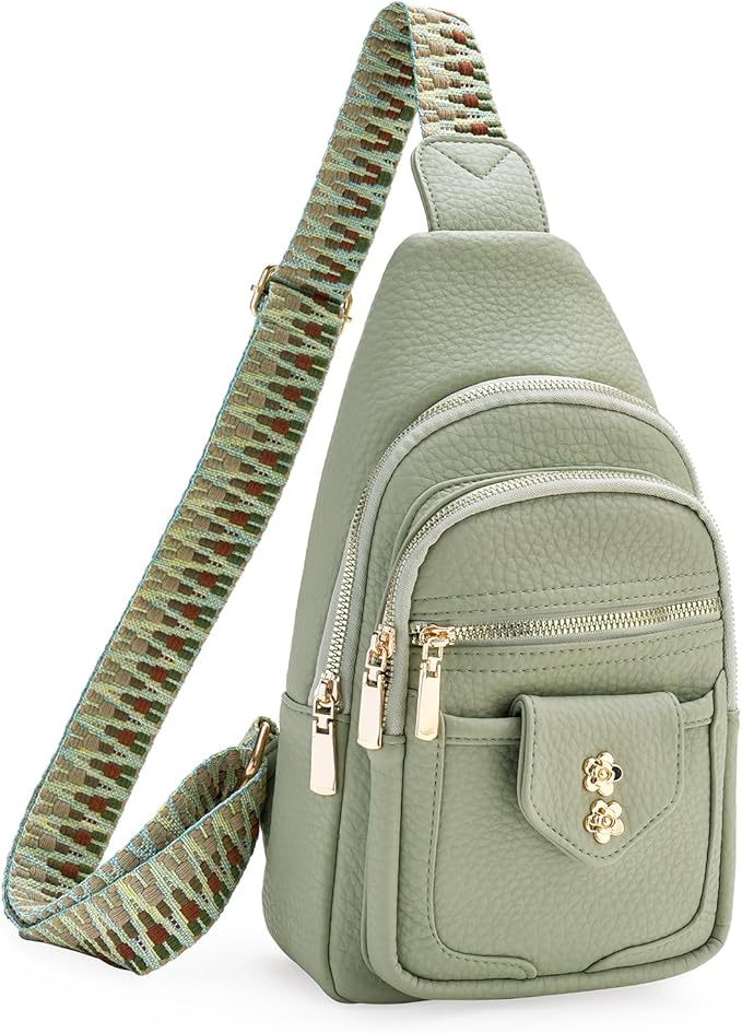 GAEKEAO Sling Bag Crossbody Bags for Women Vegan Leather Fanny Pack Chest Travel Anti Theft Purse Shoulder Bag handbags Gifts