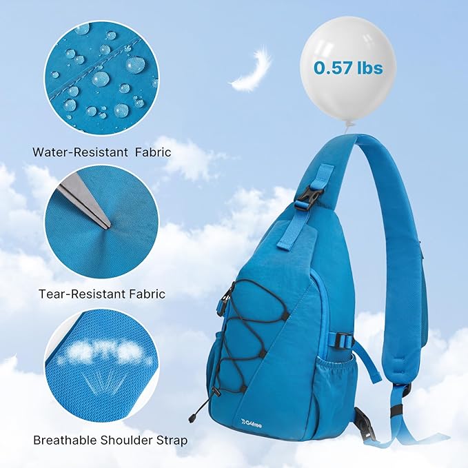 G4Free Sling Bag for Men Women, RFID Blocking Crossbody Bags, Hiking Daypacks Small Sling Backpack Chest Shoulder Bag Travel - Navy Blue
