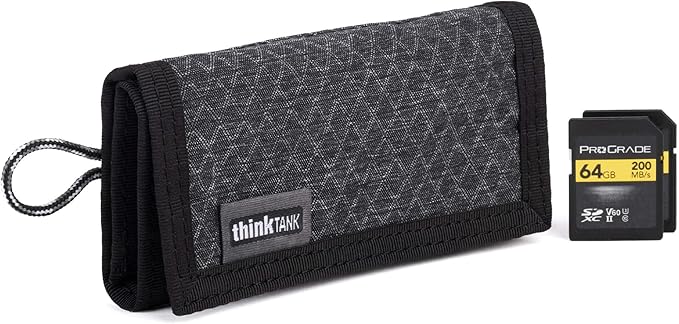 Think Tank SD Pixel Pocket Rocket V2 Folding Wallet for 9 SD or CF Express Type A Memory Cards (Black Slate)