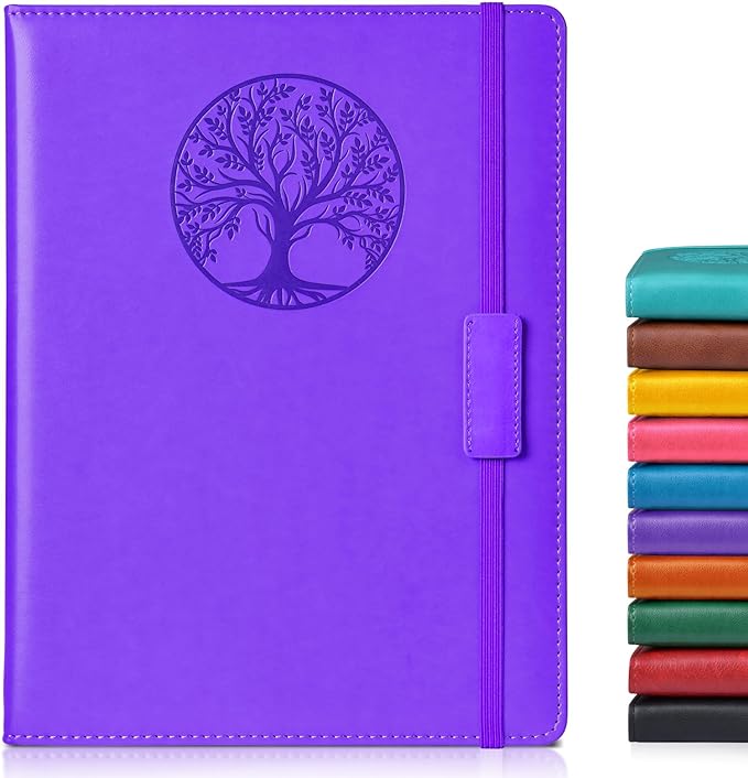 Biuwory Lined Journal Notebook for Women Men,256 Pages B5 Large Hardcover Leather Journals for Writing,Travel,Business,Work & School,College Ruled Notebooks for Note Taking,Diary Notepad 7.8"×10.2"