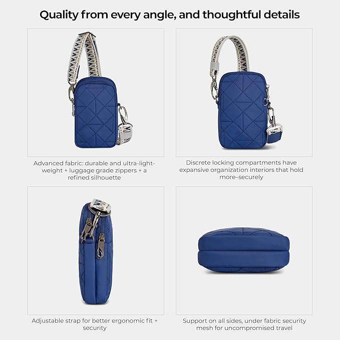 Travelon Anti-Theft Boho 2 Compartment Phone Crossbody