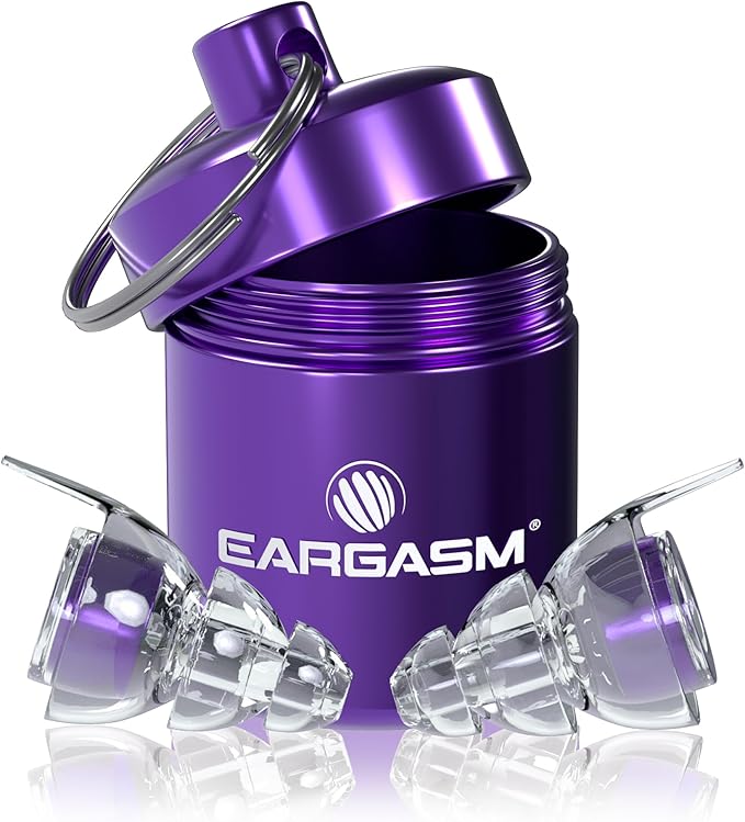 Eargasm High Fidelity Hyperviolet Purple Earplugs for Concerts, Festivals, Musicians, DJs, Night-Life, Motorcycle Hearing Protection - Reusable Ear Plugs for High Fidelity Noise Reduction up to 21 dB