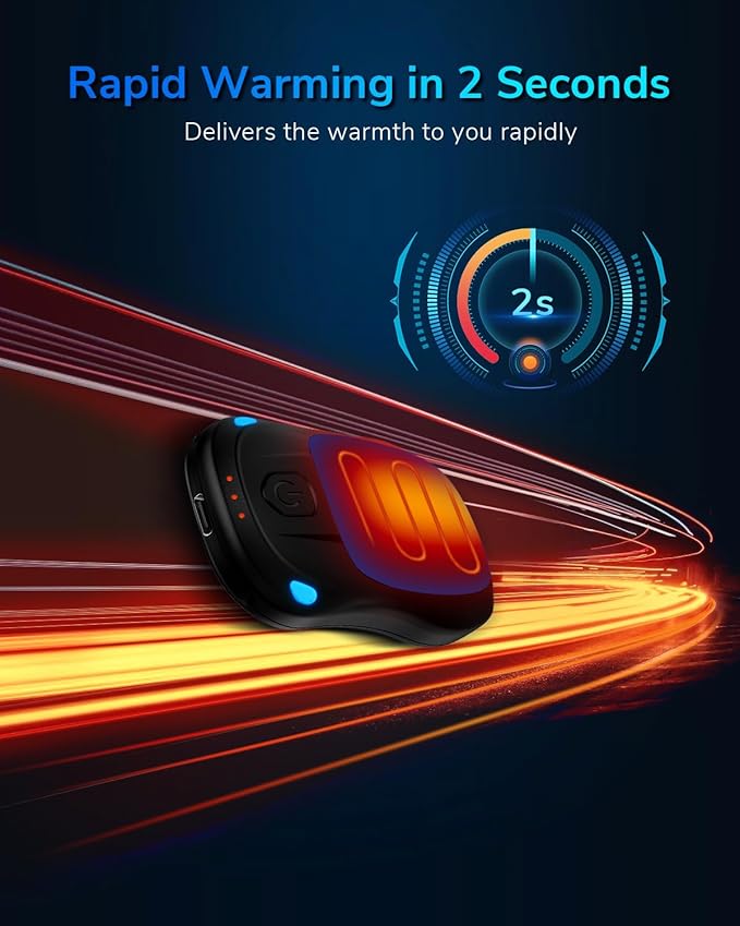 Hand Warmers Rechargeable 2 Pack, MKG Electric Hand Warmer, 24Hrs Long Lasting Reusable HandWarmers with 3 Levels Quick Heat, Portable Pocket Heater for Camping, Hunting, Golf, Women Wen Winter Gift