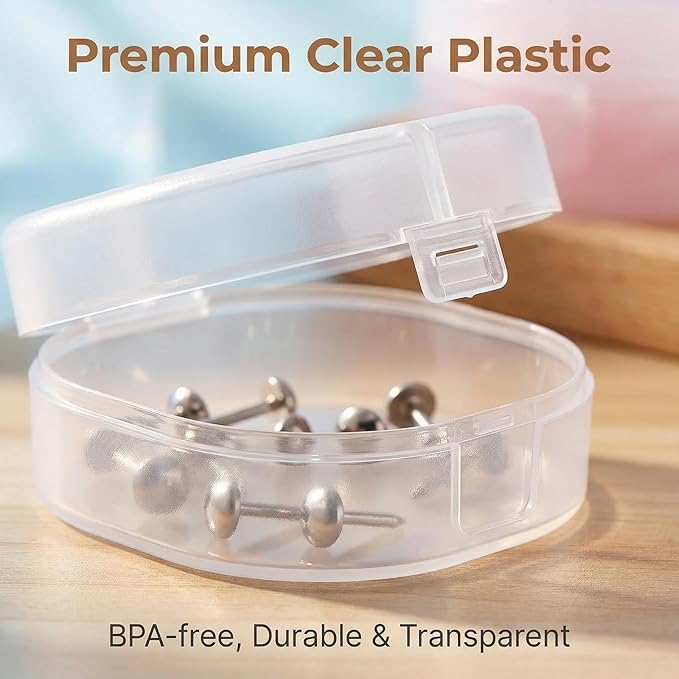 QUUPY Portable Cotton Pad Holder Travel Storage Organizer 2Pcs 7x3.6cm Frosted Clear Plastic Sealed Container for Makeup Remover Pads Cotton Balls Purse Gym Bathroom