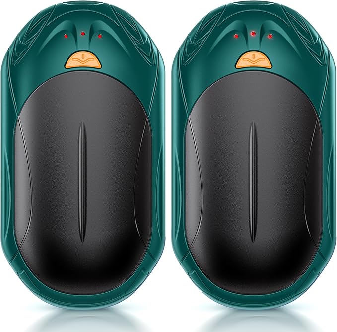 AI Hand Warmers Rechargeable 2 Pack, AI Smart Chips Electric Hand Warmers, 20Hrs Long Safe Heat, Portable Pocket Heater, Gifts for Christmas, Outdoor, Hunting, Golf, Camping Accessories