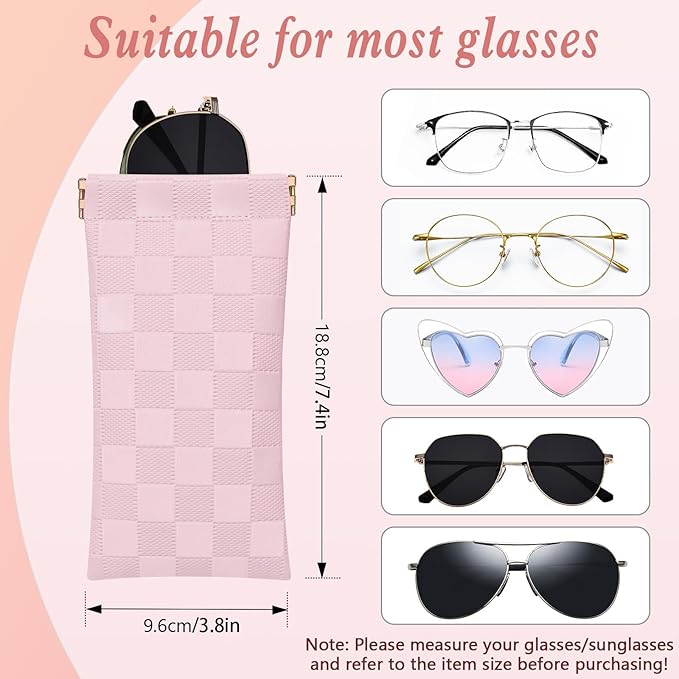 eyeglasses bag Soft Glasses bag, Portable Squeeze Top Sunglasses Case Travel for Women Girls