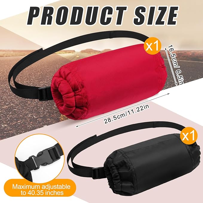 Cozypower 2 Pcs Football Hand Warmers Pouch Hand Muff Sports Pouch with Zipped Pocket and Adjustable Waist Strap Youth Kids Size Sports Warmer for Football, Baseball