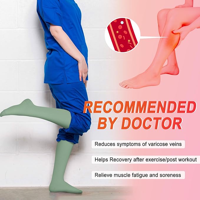4 Pairs Compression Socks for Women Circulation-Best Support for Nurses,Running,Athletic,Travel