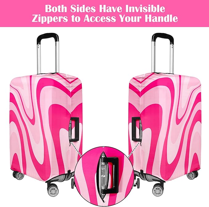 Luggage Covers for Suitcase Elastic Suitcase Covers Luggage Protector Anti-scratch Fits 18-20 Inch Pink