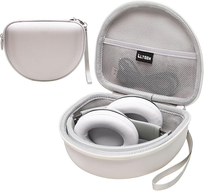 Headphone Case Compatible with Beats Studio Pro/Solo 4 / Studio 3 / Solo 3 / Picun B8 / BERIBES/JLab JBuds Lux ANC Wireless Bluetooth Noise Cancelling Headphones, White(Case Only)
