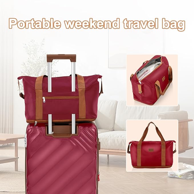 Rosamo 5 Piece Luggage Set Expandable Hardside, 20/24/28in Suitcases with Matching Travel Bags, 22x14x9 Airline Approved Carry On, TSA Lock, Spinner Wheels, ABS+PC