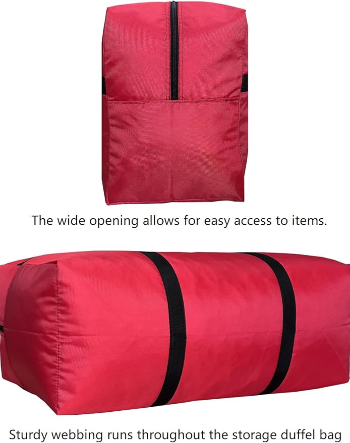DoYiKe Extra Large Storage Duffle Bag with Zippers and Handles, Big Foldable Duffle Bag for Travel