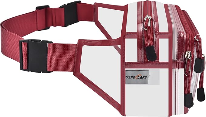 Clear Bag Stadium Approved Clear Fanny Pack for Women for Work,Multi-purpose Waist Bag for Travel & Sporting Event