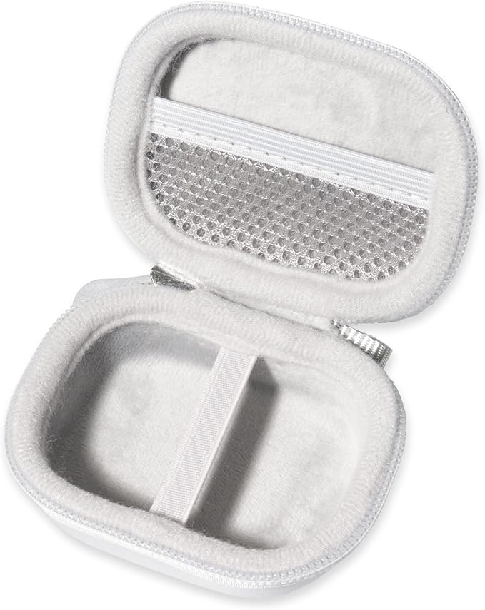 Case for TAGRY X08 Bluetooth Headphones True Wireless Earbuds 60H, mesh Pocket for Charge Cable (White)