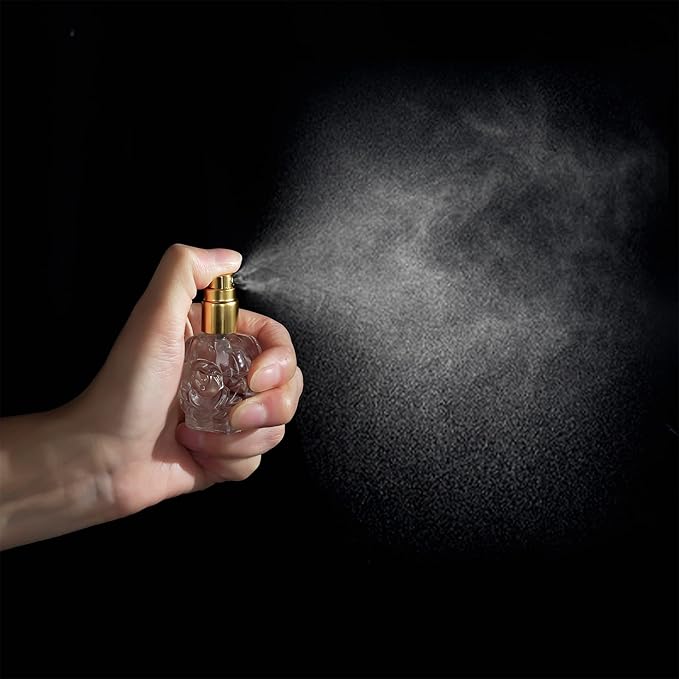 YU FENG 12pcs 10ml Glass Perfume Bottles Empty Atomizer Refillable Glass Spray Bottle With Funnels Pipettes Dispensers Portable Fragrance Bottle for Travel
