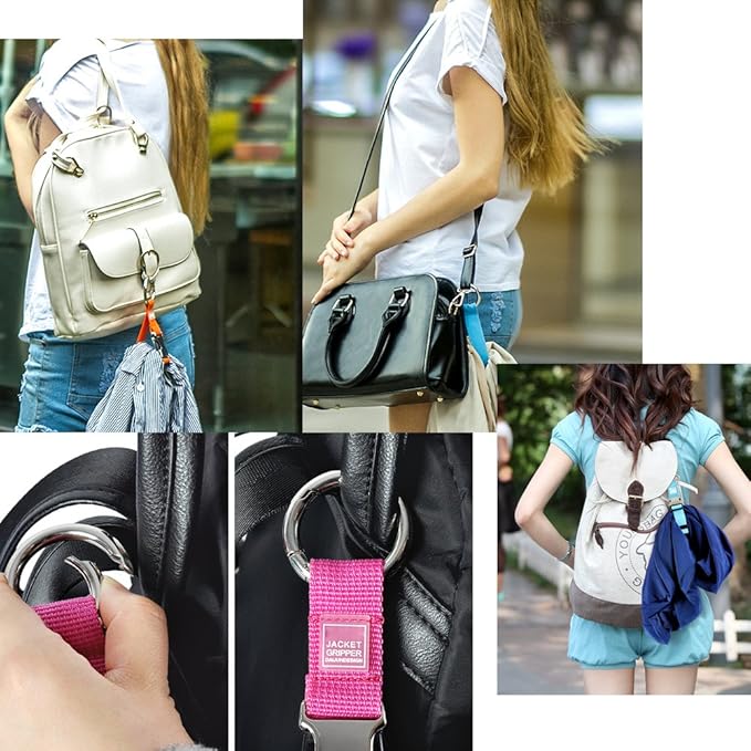 Add-A-Bag Luggage Strap Jacket Gripper, Luggage Straps Baggage Suitcase Belts Travel Accessories - Make Your Hands Free, Easy to Carry Your Extra Bags, Blue