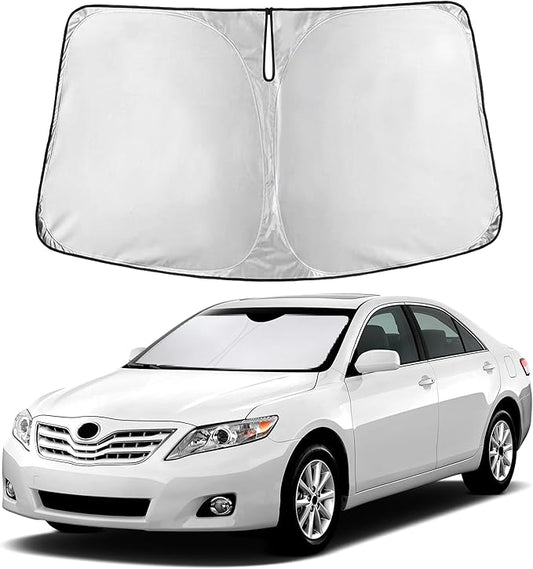 Autovir Windshield Sun Shade Fit for 2007-2009 2010 2011 Toyota Camry Sunshade, Front Car Window Shades Sun Visor, Blocks UV Rays & Heat, Car Accessories