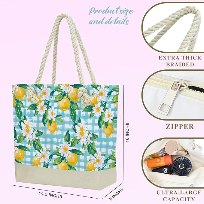 BELLOWDEER Beach Bags for Women, Wet Bag Cosmetic Bag for Beach Toiletries, Summer Travel Essentials, Gifts for Women