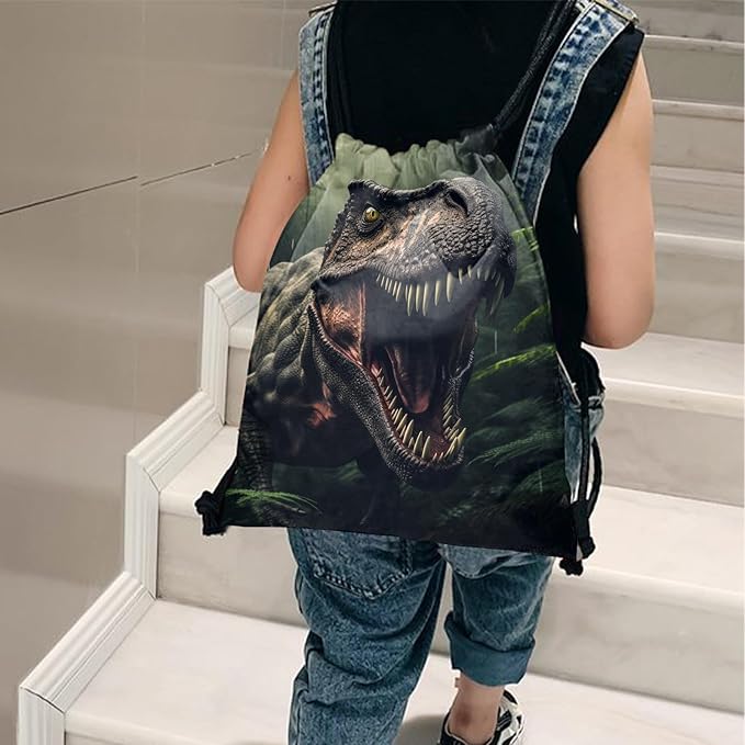 Drawstring Backpack for String Bag Waterproof Cute Sports Beach Swimming Travel (13"×17")-Dragon