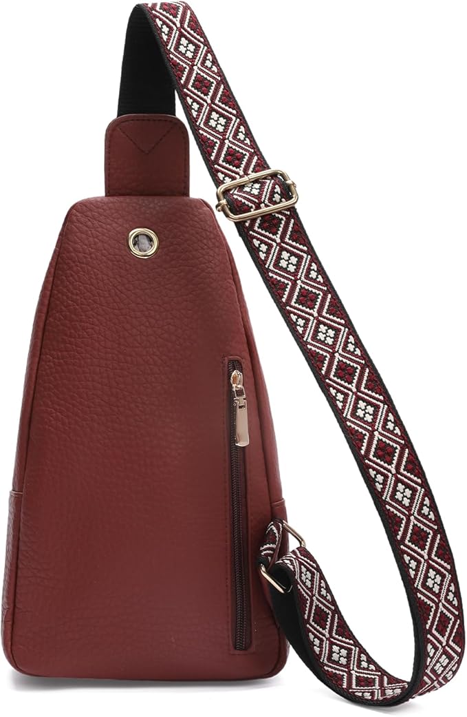 GAEKEAO Sling Bag Crossbody Bags for Women Vegan Leather Fanny Pack Chest Travel Anti Theft Purse Shoulder Bag handbags Gifts