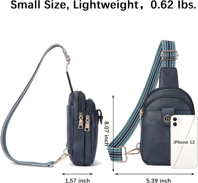 BOSTANTEN Sling Bag Crossbody Bags for Women Trendy Crossbody Purse Leather Chest Bag