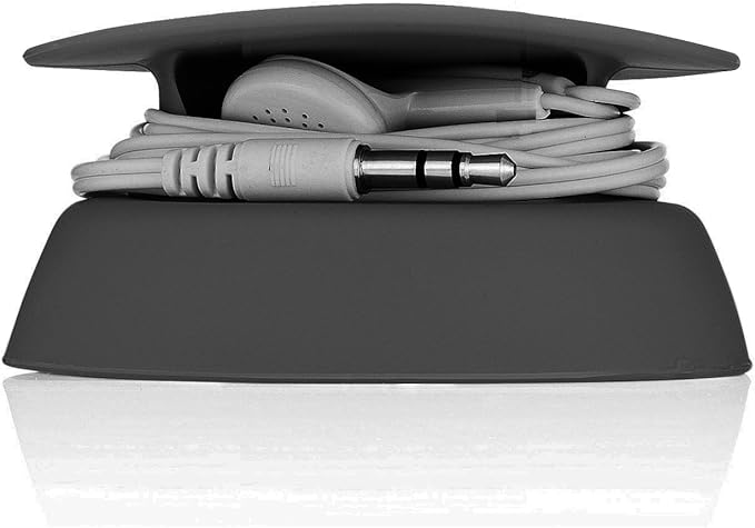 Budley - Tangle-Free Earphone/Earbud Case Compact Storage System, Silicone (Black, Set of 1)