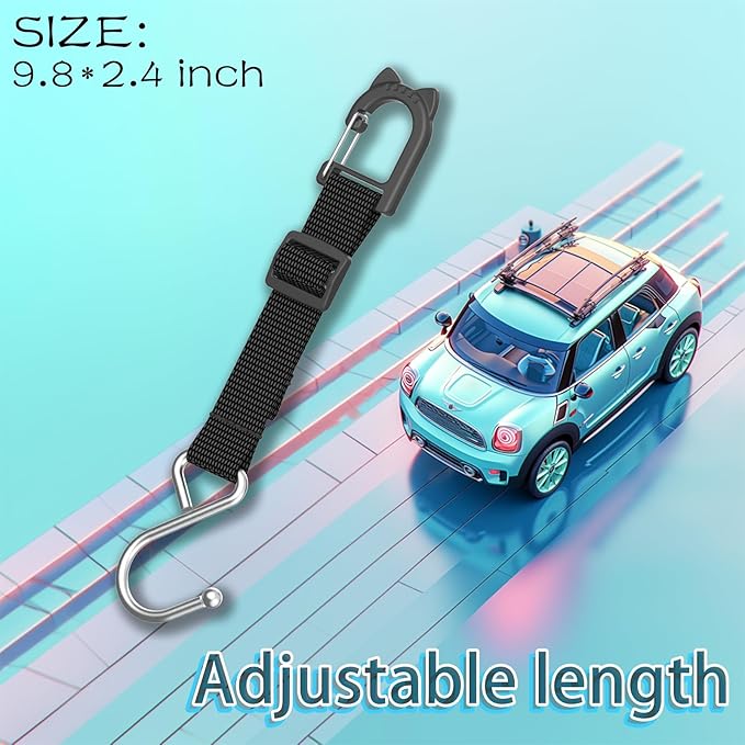 Purse Hook for Car, S-Shape Headrest Hooks, 2 Pack | 100 LBS Heavy Duty, Safe Flat Design, Multi-Use for Bags & Sports Fence
