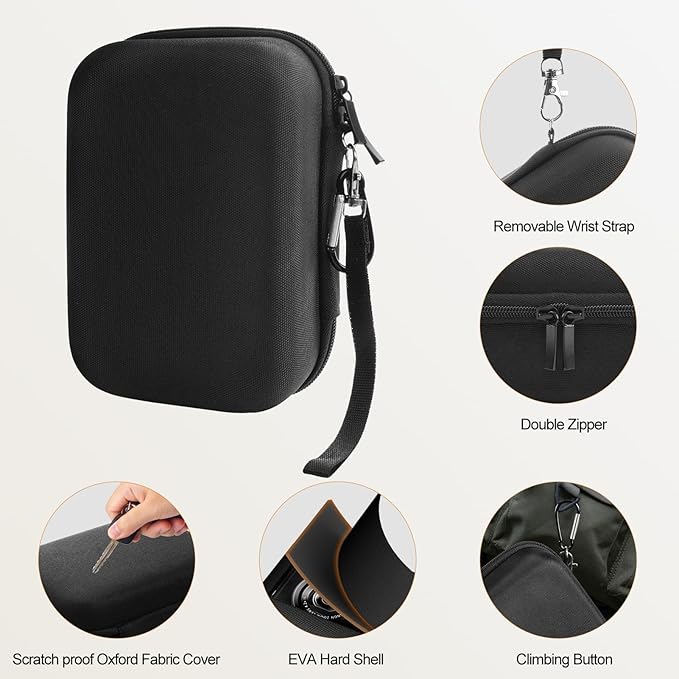 EMART Digital Camera Case, Protective Small Camera Bag for Kodak Pixpro Fz55，Cannon G7 X Mark III(Fits Cameras <6"x4"x1.85") - Lightweight & Durable Camera Case for CAMKORY/Lecran/VJIANGER(Case Only)